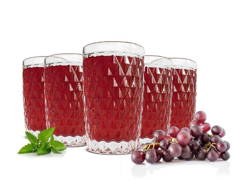 Sendez Longdrinkglas 6 Trinkgläser 300ml mit Relief Wassergläser Saftgläser Cocktailgläser von Sendez