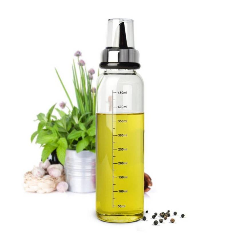 Sendez Ölspender Essig Ölflasche 500ml mit Ausgießer und Verschluss Tropffrei mit Skala von Sendez