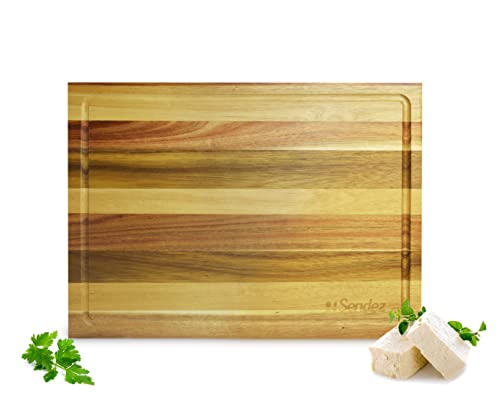 Sendez Schneidebrett 40x30 aus Akazie Küchenbrett Frühstückbrettchen Servierbrett mit Saftrille Sendez Schneidebrett 40x30 aus Akazie Küchenbrett Frühstückbrettchen Servierbrett mit Saftrille von Sendez