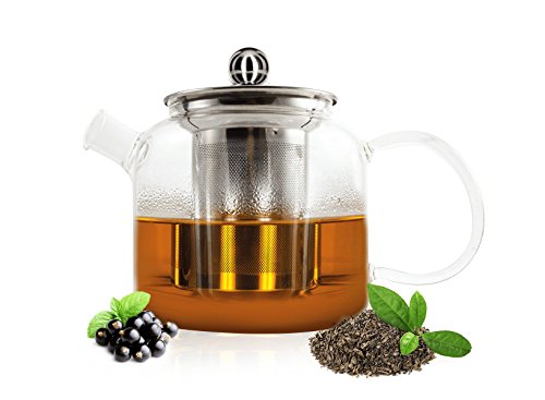 Sendez Teekanne mit Filter 500ml aus Edelstahl Teebereiter Glaskanne Teesieb Kanne Teefilter Sendez Teekanne mit Filter 500ml aus Edelstahl Teebereiter Glaskanne Teesieb Kanne Teefilter von Sendez
