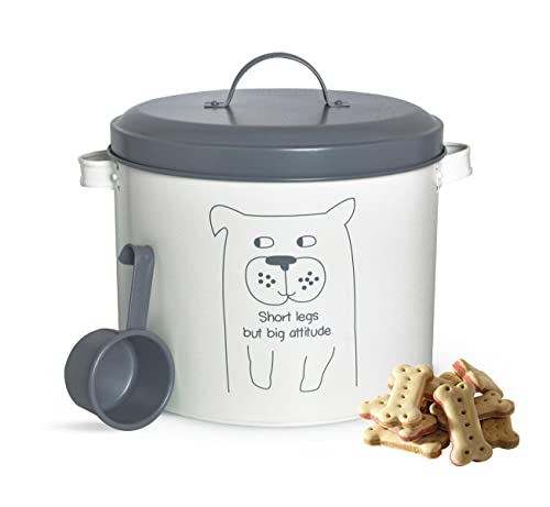 Sendez Trockenfutterdose mit Schaufel 6 Liter Mettaldose Tierfutter Vorratsdose Hundefutterbox Hund von Sendez