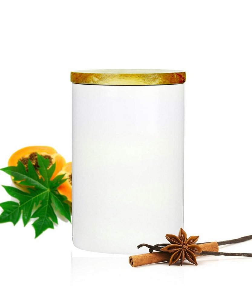 Sendez Vorratsdose Weiße 800ml mit Holzdeckel Gummidichtung Porzellan Vorratsbehälter Sendez Vorratsdose Weiße 800ml mit Holzdeckel Gummidichtung Porzellan Vorratsbehälter von Sendez