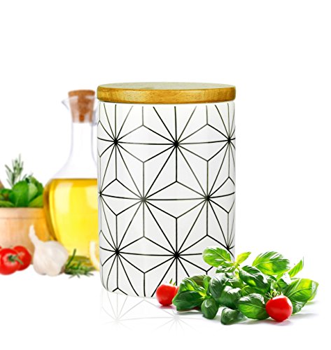 Sendez Vorratsdose mit Holzdeckel und Motiv 800ml Porzellan Vorratsbehälter Porzellandose Dose #1 Sendez Vorratsdose mit Holzdeckel und Motiv 800ml Porzellan Vorratsbehälter Porzellandose Dose #1 von Sendez
