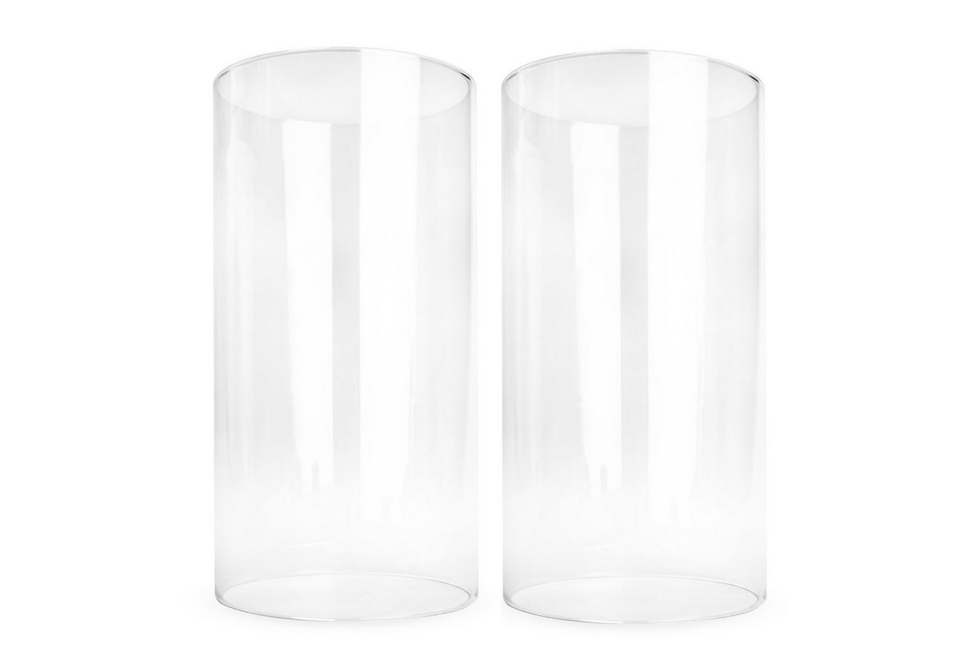 Sendez Windlicht 2 x Glaszylinder ohne Boden H:20cm Ø10cm Windgläser (2 St) von Sendez