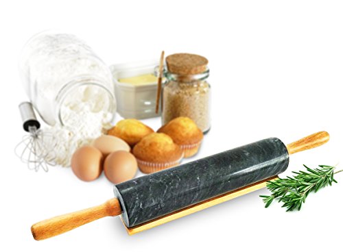 Sendez XXL Teigroller aus Marmor mit Ständer 46x6cm Nudelholz Teigrolle Ausroller Nudelrolle Pizzaroller Fondantroller 2kg Sendez XXL Teigroller aus Marmor mit Ständer 46x6cm Nudelholz Teigrolle Ausroller Nudelrolle Pizzaroller Fondantroller 2kg von Sendez