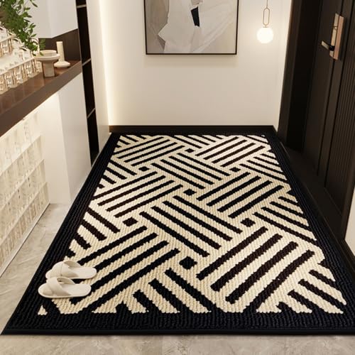 Senerma Fußmatte 60x90cm Innen und Außen Waschbar Fussmatte Wasserdicht Türmatte Rutschfester Schmutzfänger Teppich für Eingang, Haustür, Patio, Flur, Garten von Senerma
