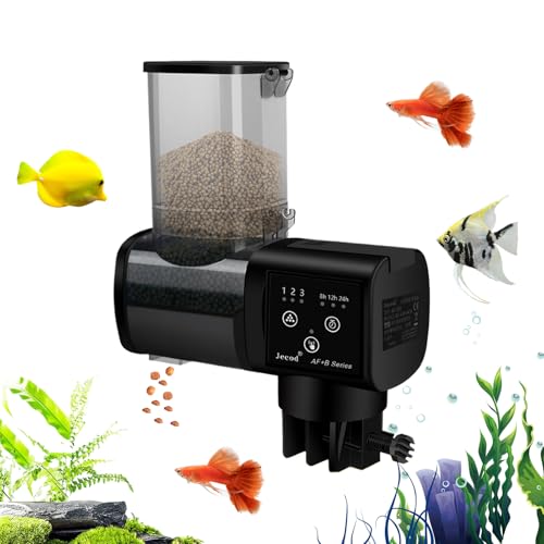 Senermter Fischfutterautomat,Intelligenter Fischfutterautomat 500ml | Großvolumiger Futterspender Für Aquarium & Teich – Für Haushalt, Reisen, Anfänger & Enthusiasten – Praktisch Für Männer & von Senermter