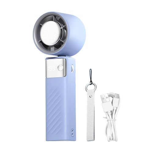 Senermter Handgehaltener Ventilator - Persönlicher Tragbarer Handventilator | Batteriebetriebener Lamellenloser Luftkühler Mit 199 Stufen Und Digitaler Anzeige Für Unterwegs von Senermter