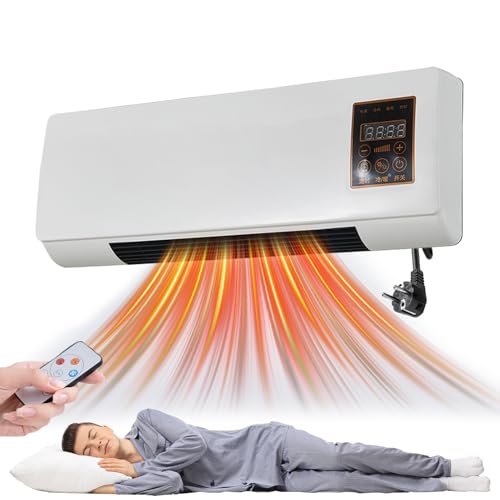 Senermter Mobiles Klimagerät | Wandmontage Klimagerät Ventilator,Ganzjahres Heizlüfter Mit Timer-Funktion Für Wohnzimmer Schlafzimmer Keller Mietwohnung von Senermter