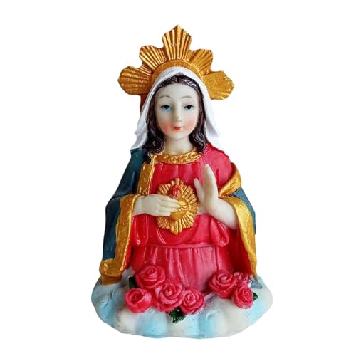 Senermter Mutter Maria Statue,Jungfrau Maria Figur - Schreibtischfigur Ornament | 6,3-Zoll-Heimdekorationsskulptur, Desktop-Figurenornament, Harzfigurenhandwerk für den Raum Senermter Mutter Maria Statue,Jungfrau Maria Figur - Schreibtischfigur Ornament | 6,3-Zoll-Heimdekorationsskulptur, Desktop-Figurenornament, Harzfigurenhandwerk für den Raum von Senermter