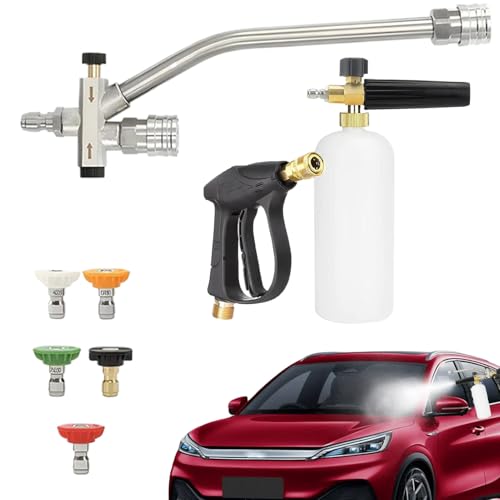 Senermter Schaumlanze | Adapter Für Schaumlanzen - Doppelkopf Verbinder Zubehör Sprühgerät Für Garten Haus Auto Reinigung von Senermter