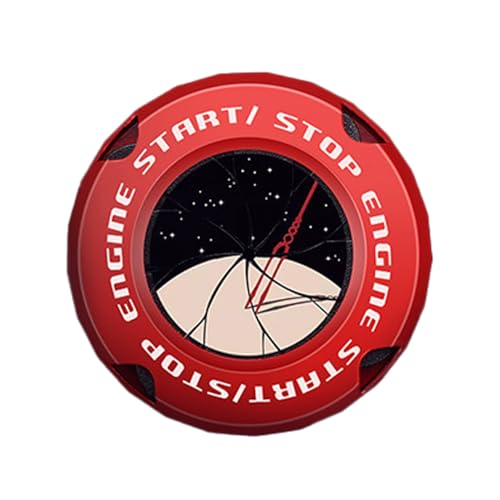Senermter Startabdeckung, Motorstartabdeckung - Cool Push Start Covers - ative Rotationsstaststastaufkleber für Rad Dashboard Key FOB Rocker von Senermter