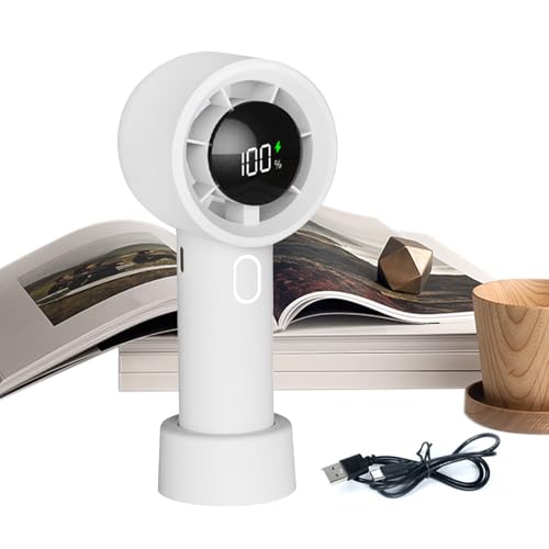 Senermter Tragbare Handfächer - Kühlender Handventilator - Mit Digitalem Display Batteriebetrieben Für Erwachsene Und Kinder Zuhause Camping Senermter Tragbare Handfächer - Kühlender Handventilator - Mit Digitalem Display Batteriebetrieben Für Erwachsene Und Kinder Zuhause Camping von Senermter