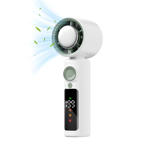 Senermter Tragbarer Kühlventilator | Wiederaufladbarer Turbinen Handventilator - Zusammenklappbar 1-199 Geschwindigkeitsstufen Nachtlicht LED-Anzeige 4000mAH für Arbeitsplatz Wandern Terrasse Senermter Tragbarer Kühlventilator | Wiederaufladbarer Turbinen Handventilator - Zusammenklappbar 1-199 Geschwindigkeitsstufen Nachtlicht LED-Anzeige 4000mAH für Arbeitsplatz Wandern Terrasse von Senermter