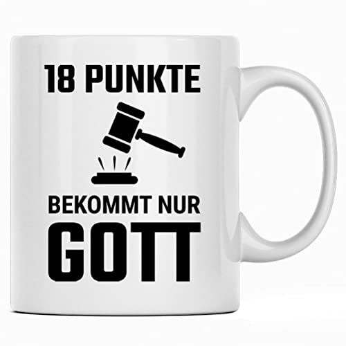 18 Punkte bekommt nur Gott Jura Student Tasse, Examen Juristen Juristin Geschenk für bester Anwalt witzig Weltbeste Anwältin Geschenke Jurist Richter von Seness