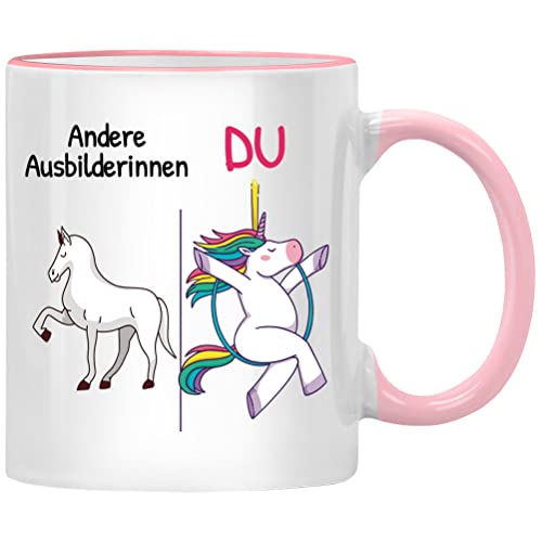 Andere Ausbilderinnen Du Einhorn Tasse, Einhorntasse, Beste Ausbilderin mit Herz, Geschenk Lieblingskollegin Geschenke, Ausbilder Abschiedsgeschenk von Seness