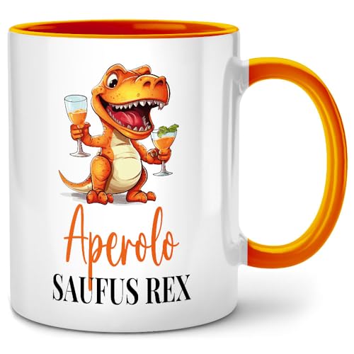 Seness Aperol Saufus Rex Aperolosaufus Tasse mit Spruch lustig, Kaffeetasse, Witzige Alkohol Geschenke für Frauen, Geschenk Kollegin, Holy Aperoli Aperoly Mädelsabend, beste Freundin, Kaffeebecher von Seness