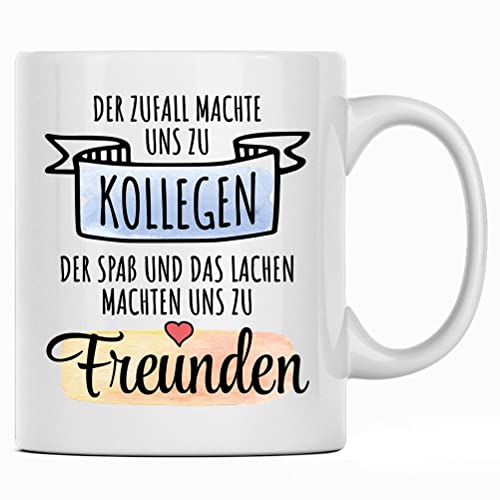 Der Zufall machte uns zu Kollegen Tasse mit Spruch, Abschiedsgeschenk Kollegen Jobwechsel Abschied Kollegin Geschenke Beste Lieblingskollegin Geschenk von Seness