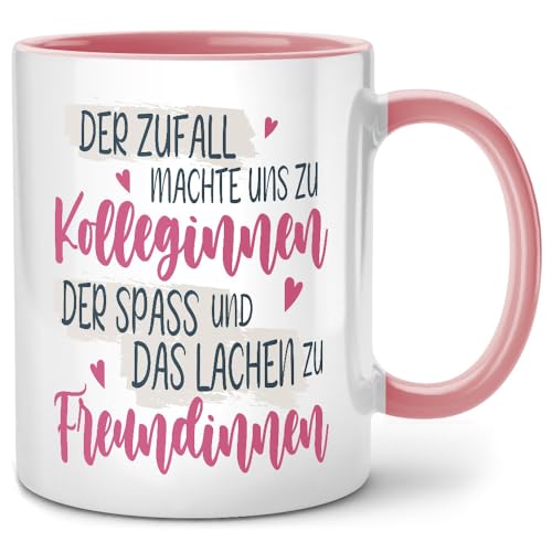 Seness Der Zufall machte uns zu Kolleginnen Freundinnen Tasse, Abschiedsgeschenk Kollegen Jobwechsel, Abschied beste Kollegin Geschenk, Lieblingskollegin, Kaffeetasse Kaffeebecher, Team Büro Arbeit von Seness