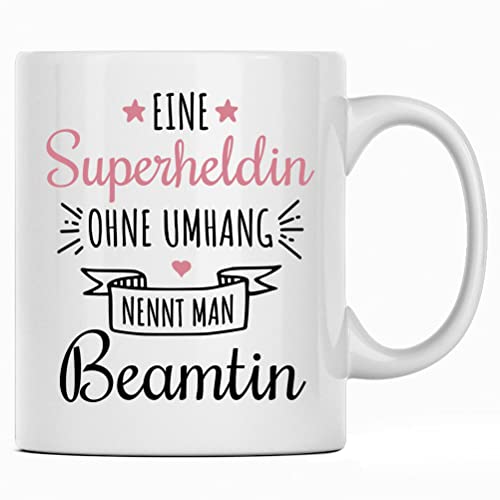 Eine Superheldin ohne Umhang nennt man Beamtin Tasse Beamten Geschenke Beamter auf Lebenszeit Geschenk Beamte im Ruhestand witzig Kaffeetasse für Büro von Seness