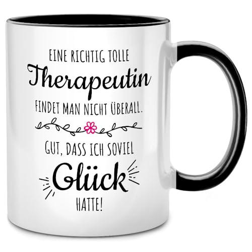 Seness Eine richtig tolle Therapeutin Tasse, Therapeut Geschenk, Psychologe Psychiater Geschenke, Physiotherapie Physiotherapeut Physio, Ergotherapeut, beste Kollegin, Kaffeebecher Kaffeetasse lustig von Seness