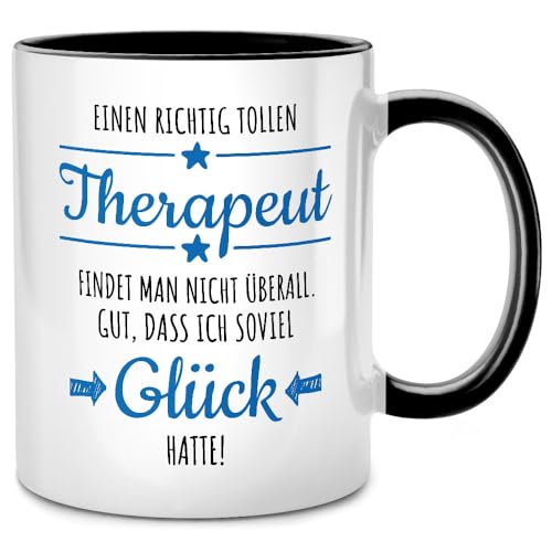 Seness Einen richtig tollen Therapeut Tasse, Therapeut Geschenk, Psychologe Psychiater, Physiotherapie Physiotherapeut Physio, Ergotherapeut Abschied, Dankeschön, kleines Danke, Kaffeetasse von Seness