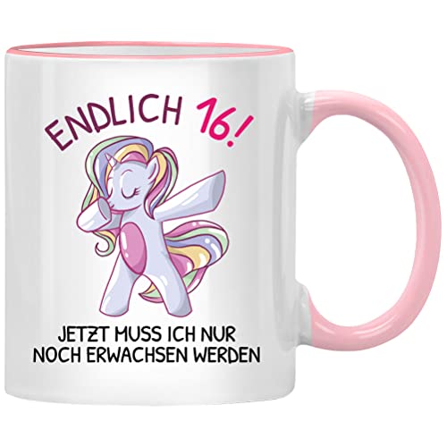 Endlich 16 Einhorn Tasse, 16 Geburtstag Geschenk 16 Jahre Mädchen Junge, Teenager Geschenke für beste Freundin, BFF Geschenkidee, Geburtstagsgeschenk von Seness