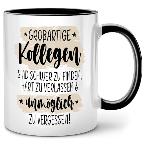 Seness Großartige Kollegen sind schwer zu finden Tasse, Abschiedsgeschenk Kollegen Jobwechsel, Abschied beste Kollegin Geschenk, Lieblingskollegin Rente Rentner Ruhestand, Kaffeetasse lustig von Seness