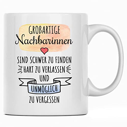 Großartige Nachbarinnen sind schwer zu finden Tasse, Freundinnen Nachbarin Geschenk, Beste Nachbarin der Welt, Lieblingsnachbarin, beste Freundin BFF von Seness