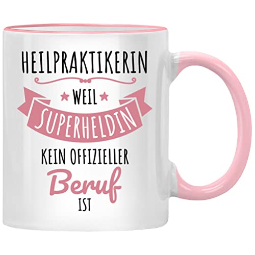 Heilpraktikerin weil Superheldin kein offizieller Beruf ist Heilpraktiker Tasse, Psychotherapie Geschenk, Prüfung Therapeut Therapeutin Psychologe von Seness