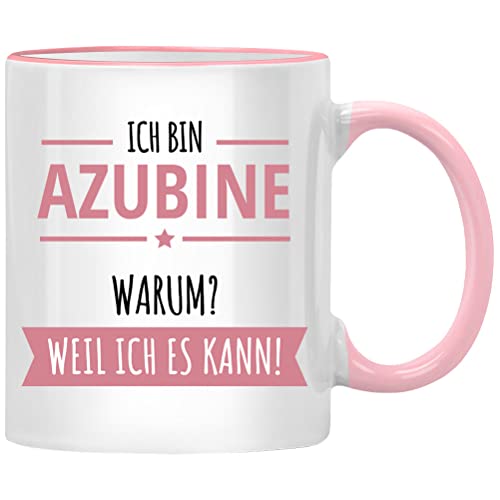 Ich bin Azubine weil ich es kann Tasse, Beste Azubine Kollegin Lieblingskollegin Geschenke Azubi Geschenk Azubiene Abschied Abschiedsgeschenk Kollegen von Seness