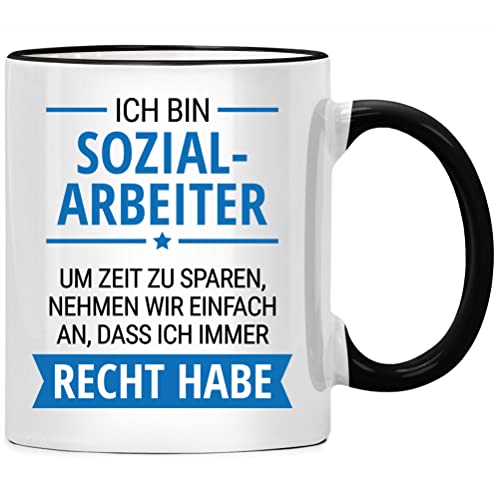 Ich bin bester Sozialarbeiter habe Recht Tasse, Geschenke für bester Kollege, Sozialarbeit, Dankeschön, Sozialpädagogin Sozialpädagogen Geschenk Danke von Seness