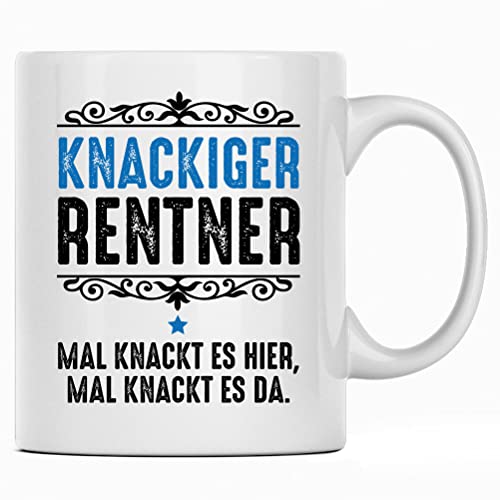 Knackiger Rentner 2024 Tasse, Witziges zum Ruhestand Geschenk Renteneintritt für Einsteiger, Rentnerin Rente Geschenke Kollegen lustig Pension Spruch von Seness