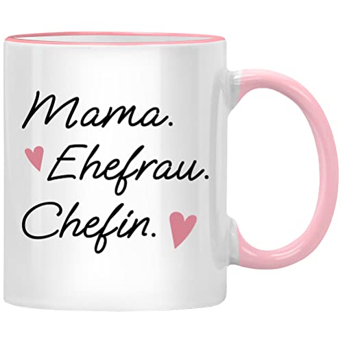 Mama Ehefrau Chefin Tasse mit Spruch für beste Chefin Geschenk Mom Wife Boss Danke Geschenke lustig Abschied Chef Geburtstag Kollegin Muttertag Mutter von Seness