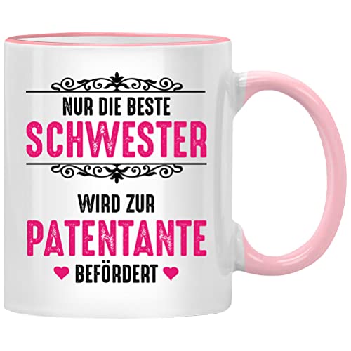 Nur die beste Schwester wird zur Patentante befördert Tasse Patentante Geschenk Schwesterherz Geschenke für Schwestern Willst du meine Patentante sein von Seness