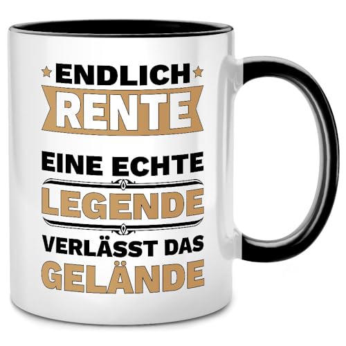 SENESS Endlich Rente Eine echte Legende verlässt das Gelände Tasse, Ruhestand Geschenk für Mann Frau, Rentner Rentnerin Geschenkideen, Abschiedsgeschenk Kollegen Renteneintritt Einsteiger 2024 von Seness