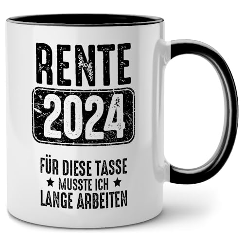 Seness Rente 2024 Für diese Tasse musste ich lange arbeiten, Tasse mit Spruch, Ruhestand Geschenk für Anfänger Mann Frau, Rentner Rentnerin, Abschiedsgeschenk Kollegen, Renteneintritt, Kaffeetasse 2 von Seness