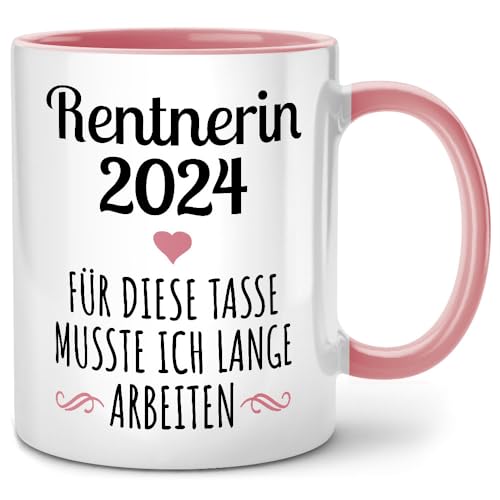 Seness Rentnerin 2024 Für diese Tasse musste ich lange arbeiten, Rente Tasse mit Spruch, Ruhestand Geschenk für Anfänger Frau, Renteneintritt, Abschiedsgeschenk Kollegen, Rentner Abschied Kollegin von Seness