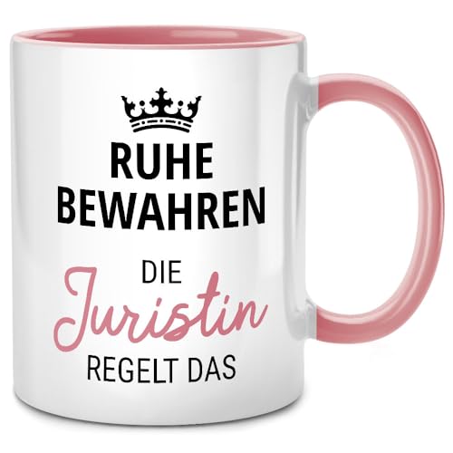 Seness Ruhe bewahren die Juristin regelt das Tasse, Anwältin Tasse, Anwalt Geschenk, Jura Studium, lustige Juristen Geschenke für Anwälte, Jurist Jurastudenten, Abschied Kollegin Kollegen Kaffeetasse von Seness