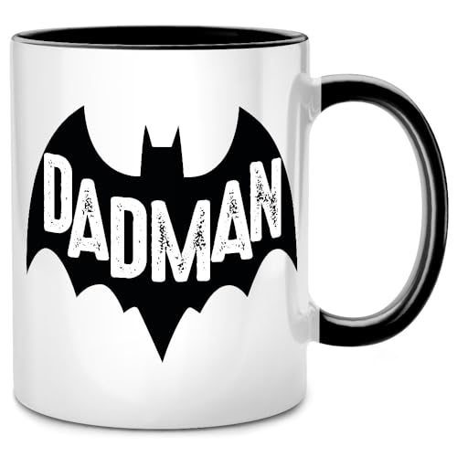 Seness Dadman Tasse, Dad Held Fledermaus, werdender Papa Geschenk, du wirst bester Papa, Mann Geschenkideen Geburtstag Vatertagsgeschenk, lustige Geschenke für Herren, Vater Geburtstagsgeschenk Daddy von Seness