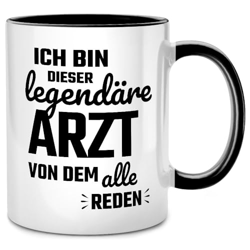 Seness Ich bin dieser legendäre Arzt Tasse, Geschenk für Mediziner als Dankeschön, Doktor Geschenke für Ärzte, Arztpraxis Praxiseröffnung, Medizin Student, Krankenhaus Ärztin, Kaffeetasse (Schwarz) von Seness