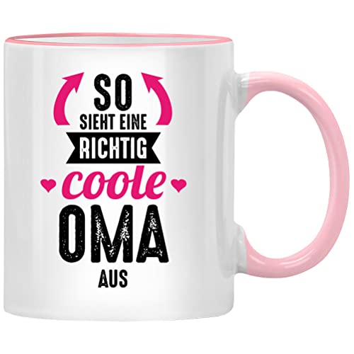 So sieht eine richtig coole Oma aus Tasse, beste Oma, Geschenk für Oma für Einsteiger Geburtstag, Rentnerin Witziges zum Ruhestand, Geschenke Rente von Seness