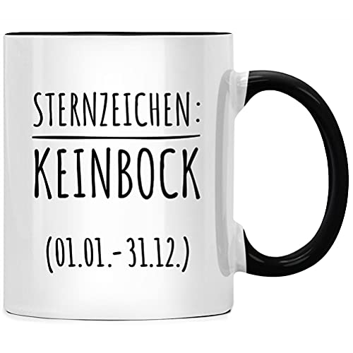 Sternzeichen Keinbock, Kein Bock Kaffee Tasse, Spruch Kaffeetasse, Büro Chef Geschenk, Kaffeebecher Geschenkidee, Tassen mit Sprüchen, Kollegen lustig von Seness