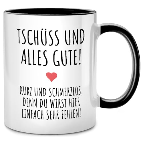 Seness Tschüss alles Gute wir werden dich vermissen Tasse Lieblingskollegin, Abschiedsgeschenk Kollegen Jobwechsel, Abschied beste Kollegin Geschenk, Rente Ruhestand, Kaffeetasse Team Büro Arbeit von Seness