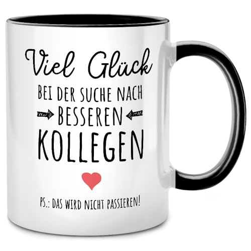 Seness Viel Glück bei der Suche nach so besseren Kollegen wie uns Tasse, Abschiedsgeschenk Kollegen Jobwechsel, Abschied beste Kollegin Geschenke, Lieblingskollegin, lustige Kaffeetasse, Büro Team von Seness