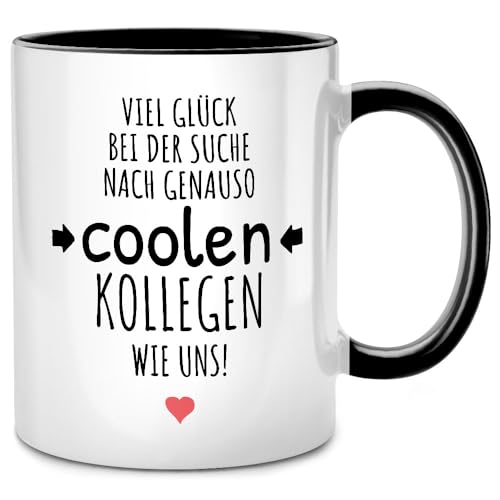 Seness Viel Glück bei der Suche nach genauso coolen Kollegen Tasse Lieblingskollegin, Abschiedsgeschenk Kollegen Jobwechsel, beste Kollegin Geschenk Abschied, Arbeitskollegen Team Büro Kaffeetasse von Seness