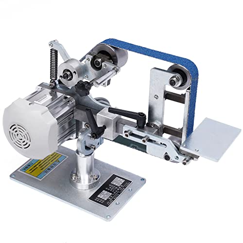 Bandschleifer Schleifmaschine Bandschleifmaschine Mit bürstenlosem Motor, Tellerschleifer Mit Vertikalem Horizontalem Band 550 W 5000 RPM Poliermaschine für Holz, Metall, Teller, Tisch von Sengfwin