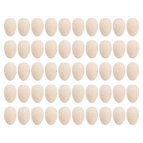 Hölzerne Eier Ostereier Holz zum Bemalen Ostereier Deko Eier Holz DIY Handwerks-Eier, 50 Stück, Oster-Geschenkidee, Ideal für die Osternest Eiersuche oder die Hausdekoration Hölzerne Eier Ostereier Holz zum Bemalen Ostereier Deko Eier Holz DIY Handwerks-Eier, 50 Stück, Oster-Geschenkidee, Ideal für die Osternest Eiersuche oder die Hausdekoration von Sengfwin