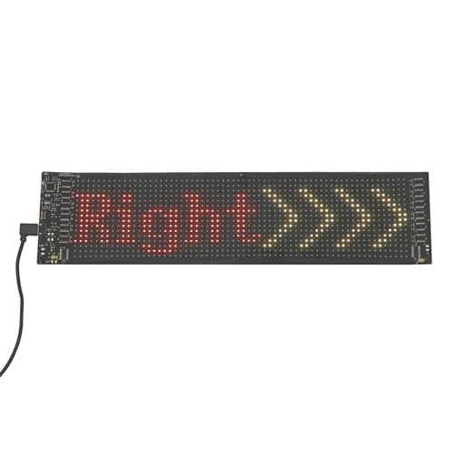 LED Anzeigetafel Programmierbar Schild LED Namensschild Leuchtschild,led Augen Für LKW, Matrix Panel, mit App und Fernbedienung, Personalisiert, 37.4 x 9.2 CM von Sengfwin