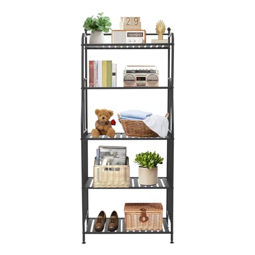 Sengfwin Schwerlastregal Regal Küchenregal Regale Badregal Metallregal Kellerregal Lagerregal Regal Keller Standregal, 5-Stöckiges, 55 x 28 x 133 cm, Tragfähigkeit pro Etage 15 kg von Sengfwin